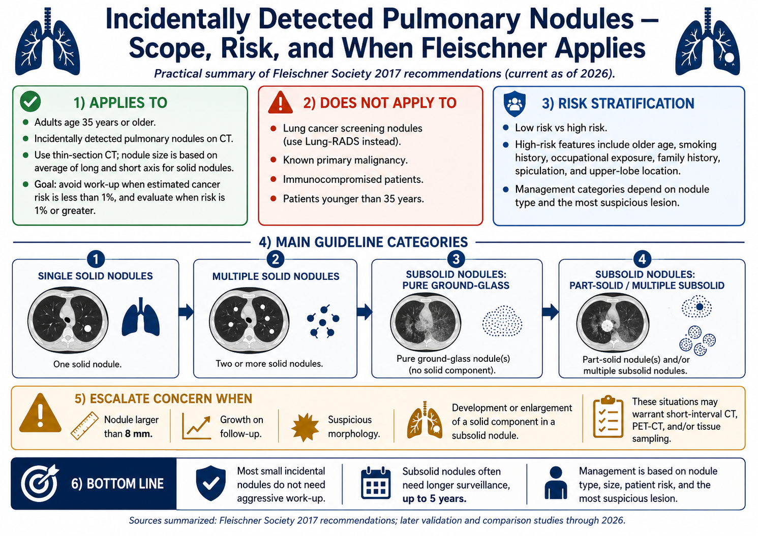 Fleischner scope, risk, and guideline categories